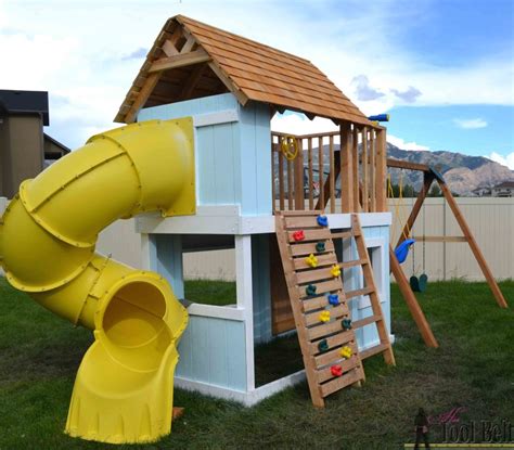 We want children and parents to love to play outside. DIY Clubhouse Play Set - Her Tool Belt