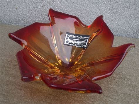 Vintage Venetian Glass Company Red Art Glass Bowl By Franc Flickr