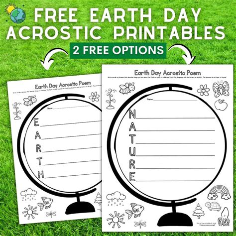 Earth Day Acrostic Poem Template