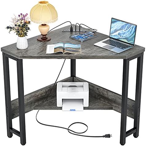 Armocity Corner Desk Small Desk With Outlets Corner Table For Small