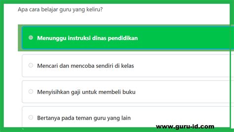 Soal Dan Jawaban Asesmen Pasca Program Seri Guru Merdeka Belajar Riset