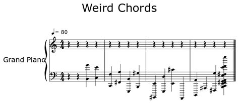 Weird Chords Sheet Music For Piano