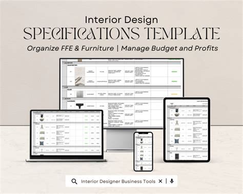 Interior Design Ffande Specification Template
