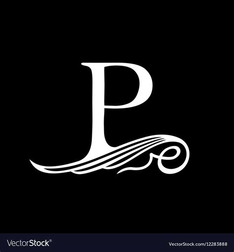 Capital Letter P For Monograms Emblems And Logos Beautiful Filigree