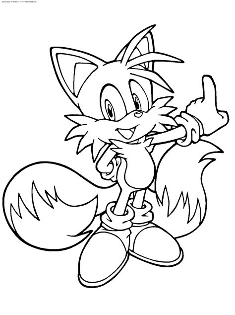 Sonic The Hedgehog Coloring Pages Tails Coloring Home