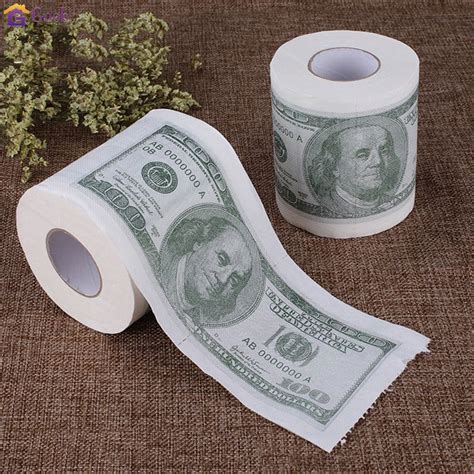 Funny One Hundred Dollar Bill Toilet Roll Wallet Riders