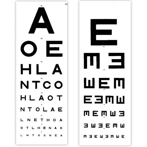 Eye Test Chart 6 Metre Distance Tvh Sports Supports Mobility