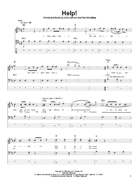 Money thats what i want bass tab by the beatles. Help! by The Beatles - Bass Tab - Guitar Instructor