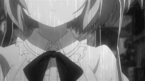Anime Girl Rain Sad Gambarku