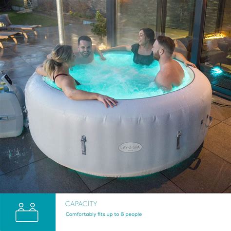 Buy Lay Z Spa Paris Hot Tub With Built In Led Light System 140 Airjet