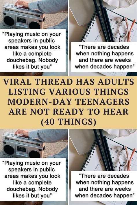 Viral Thread Has Adults Listing Various Things Modern Day Teenagers Are
