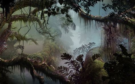 Pin By Erin Skye On Fantasy Jungle Art Landscape Art Jungle
