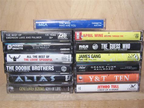 vintage rock cassette tapes from 1960 s 1990 s etsy
