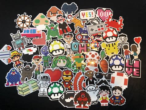 Retro Video Games Stickers Custom Waterproof Decals Pixel Etsy