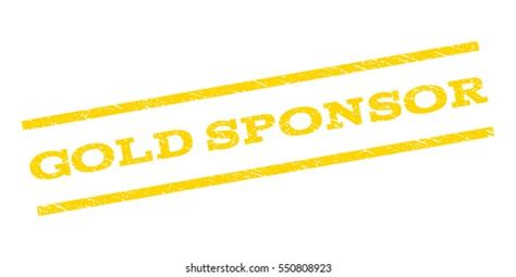 Gold Sponsor Watermark Stamp Text Caption Stock Vector Royalty Free