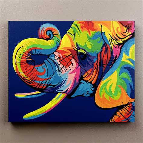Abstract Elephant Canvas Painting Kit