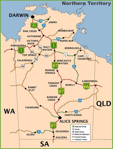 Northern Territory Australia Map Cities And Towns Map
