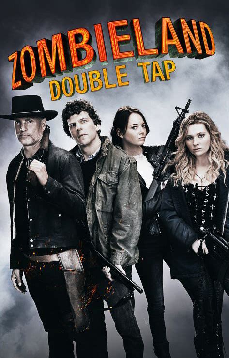 The cast of the film consists of woody harrelson, jesse eisenberg, abigail breslin, emma stone, rosario dawson, zoey deutch. Zombieland 2 Double Tap Poster Debuts - Movienewz.com