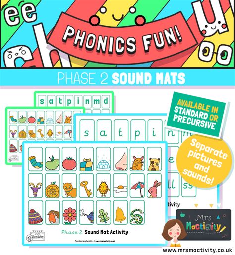Phase 2 Sound Mats Separate Letters And Pictures Primary Teaching