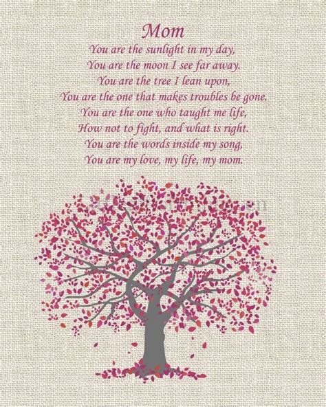 Mom Poem Tree Print Poem For Mother Mothers Day T T From