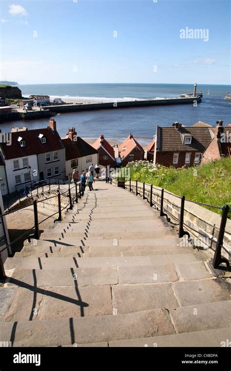 The 199 Steps In Whitby North Yorkshire England United Kingdom