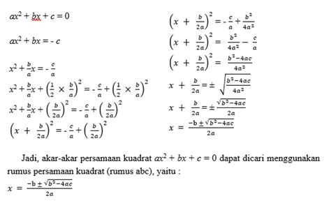 Persamaan Dan Fungsi Kuadrat Serta Contoh Soal Tambah Pinter