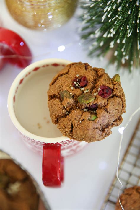 Cranberry Pistachio Christmas Cookies Paleomg