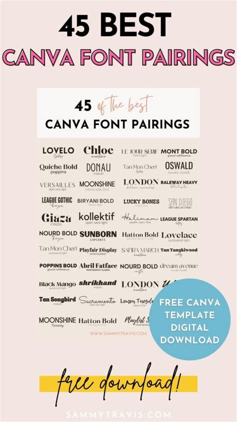 45 Best Canva Font Pairings And Combinations For Eye Catching Designs