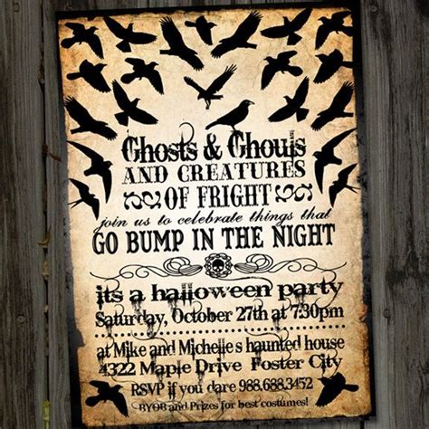 Halloween Invitation For Adults Halloween Invite Printable Etsy Halloween Invitations