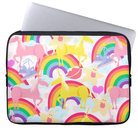 80s Fun Unicorn Jumble Laptop Case Zazzle