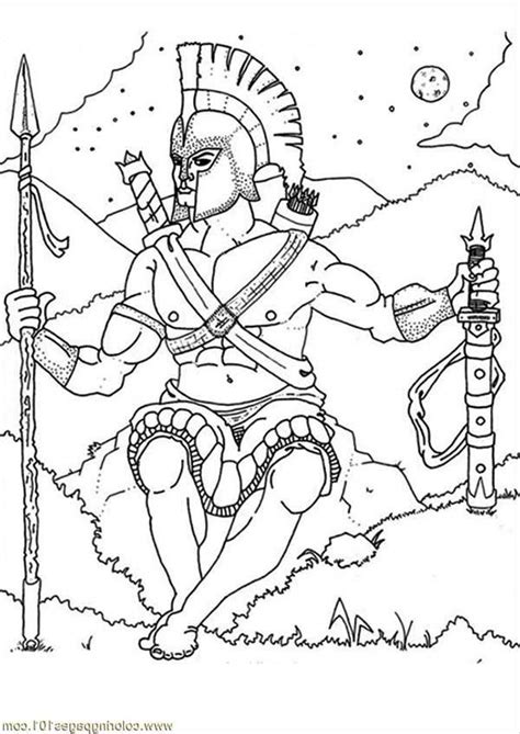 Ares Greek God Coloring Page Coloring Pages