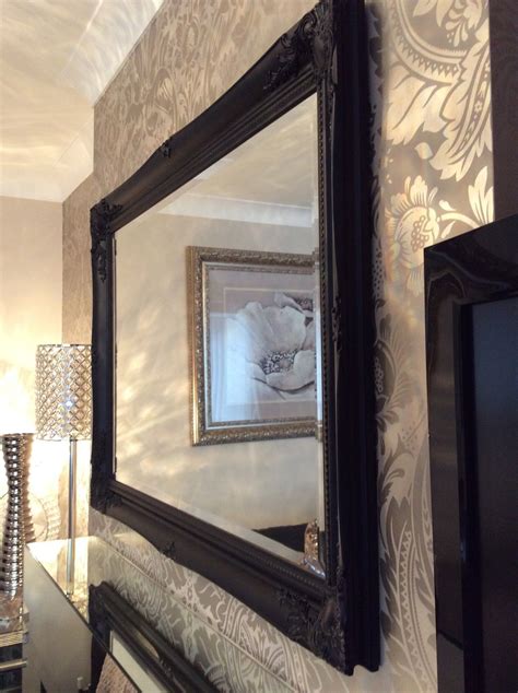 Framed in iron with a refined black finish, our exclusive sana leaner mirro r is broad and beautiful with decorative floor mirrors softly reflect light, creating a bright, airy feeling year round. 20 The Best Black Frame Wall Mirrors