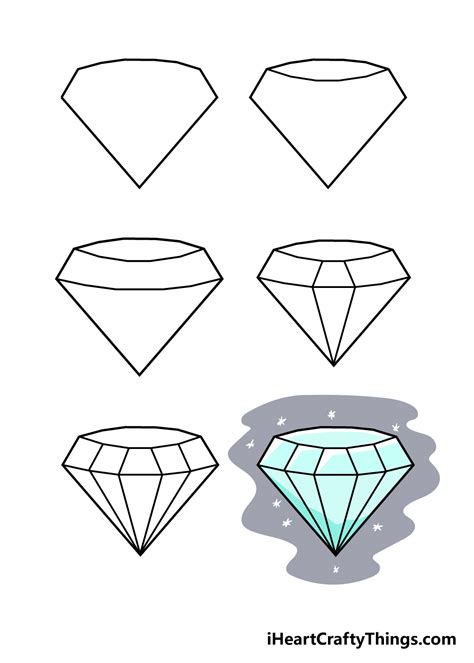 How To Draw A Diamond Easy