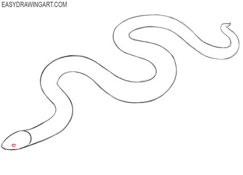 How To Draw A Snake Easy Drawing Art
