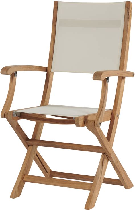 myrna teak outdoor folding chair white one kings lane