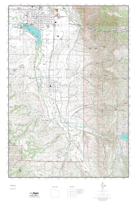 Mytopo Paradise Utah Usgs Quad Topo Map