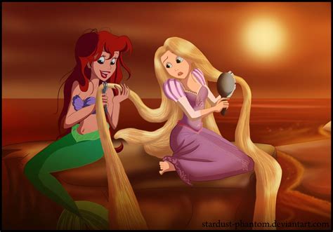 ariel and rapunzel by stardust phantom on deviantart