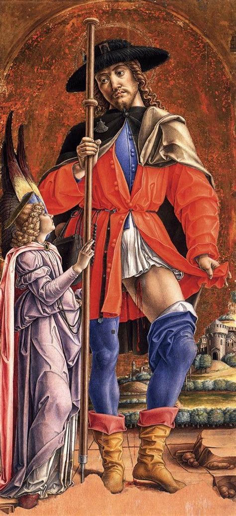 Bartolomeo Vivarini Saint Roch St Roch And The Angel 1480 Tempera