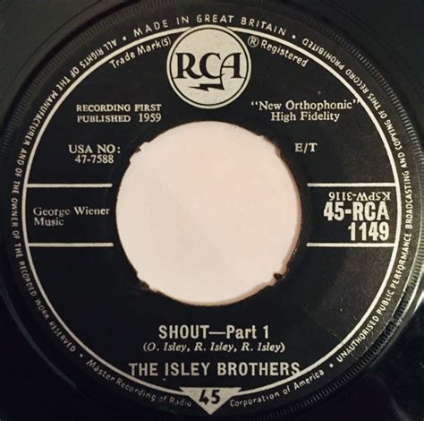 the isley brothers shout part 1 part 2 1959 vinyl discogs