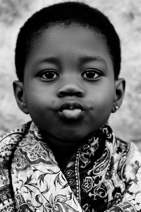 Little Black Child African Children Black Kids Black And White