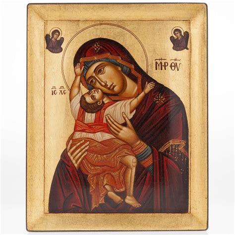 Our Lady Hodegetria Greek Icon Painted In Greece Online Sales On