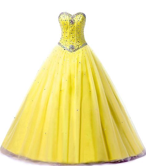 Vantexi Women S Sweetheart Ball Gown Tulle Quinceanera Dresses Prom Dress
