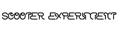 Scooter Experiment Font