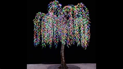 Rgb Color Changing Led Willow Tree Light Youtube