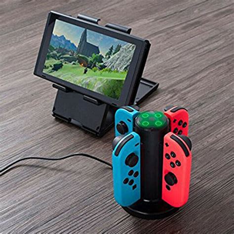 The nintendo official switch charger can be found at most stores that carry switch games and i want something smaller than nintendo's charger that still charges as fast. Stand Charger 4-Controllers Desktop Charging Dock for ...