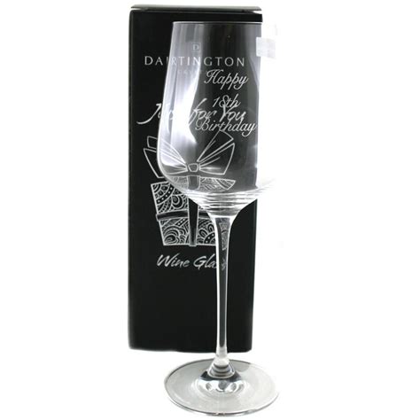 Dartington Crystal Just For You 18th Birthday Wine Glass