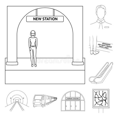 Metro Subway Outline Icons In Set Collection For Designurban