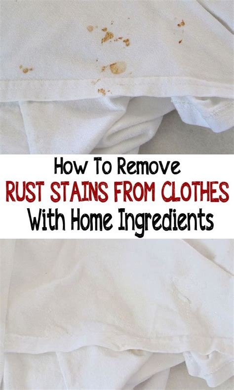 How To Remove Rust Stains From Clothes With Home Ingredients