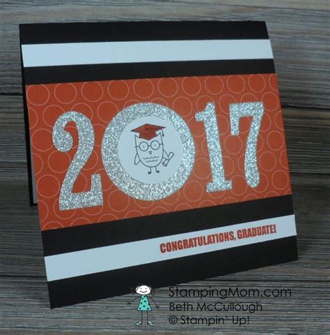 Stampin Up Graduation Card Made With The Large Numbers Framelits