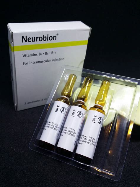 It is one of eight b vitamins. Neurobion Ampoules Merck Brand B1 B6 B12 3 X 3ml